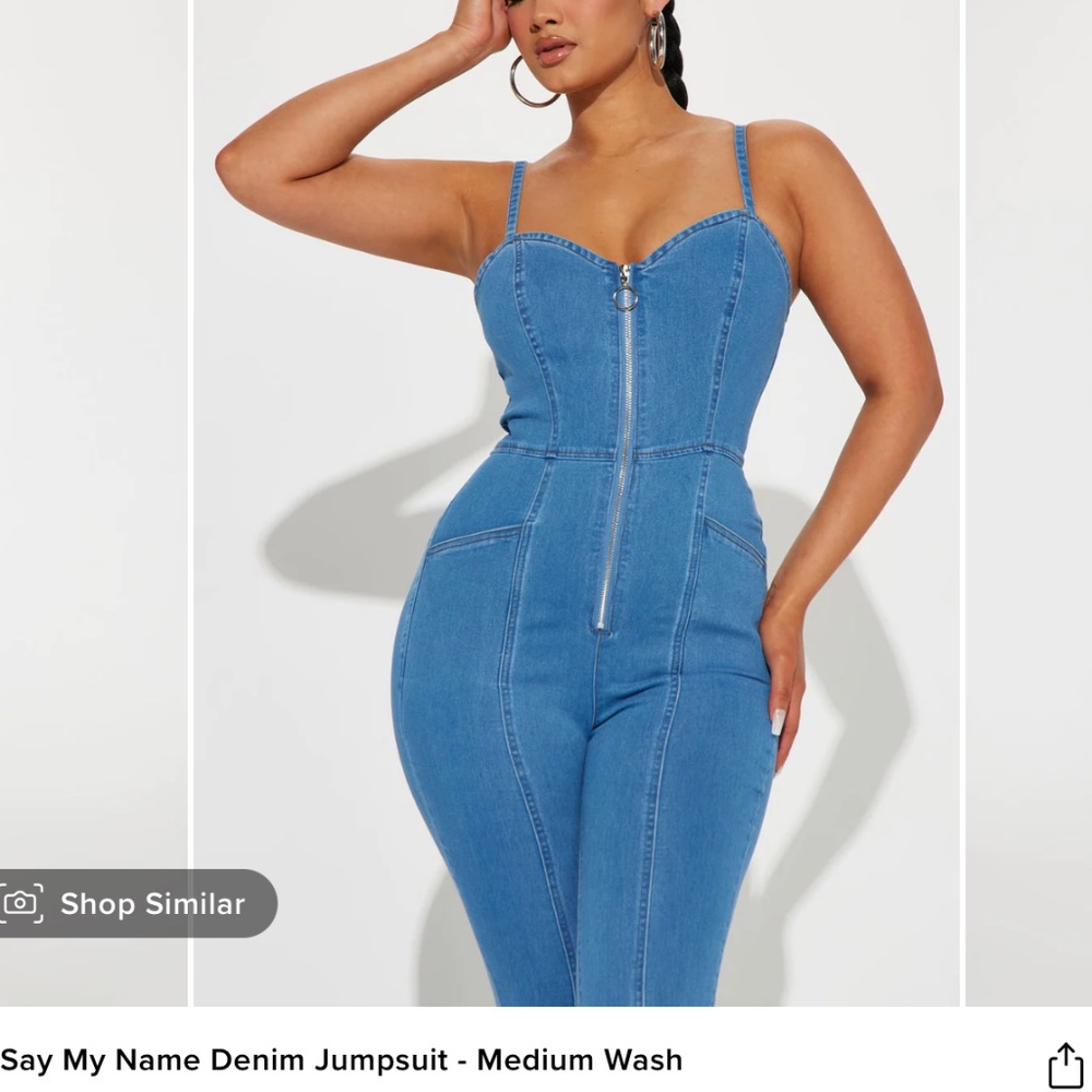 Fashion nova denim jumpsuit